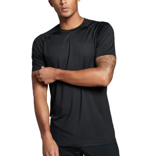 Camiseta ajustada de poliéster/spandex de secado rápido para hombre · 4