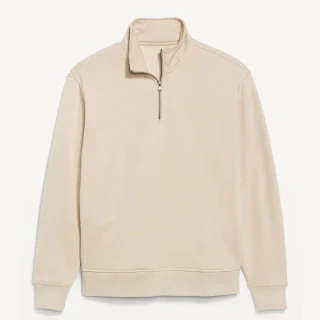 Men's quarter-zip cotton hoodie · 2