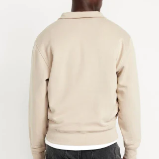 Men's quarter-zip cotton hoodie · 3