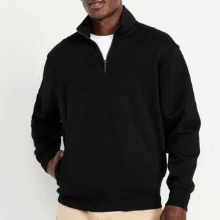 Men's quarter-zip cotton hoodie · 5