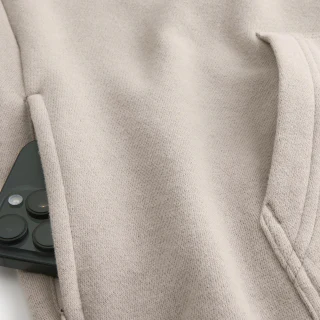 Men's quarter-zip cotton hoodie · 3