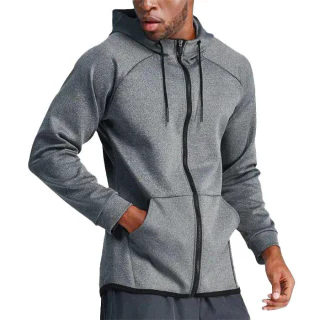 Men's zip-up cotton hoodie · 1