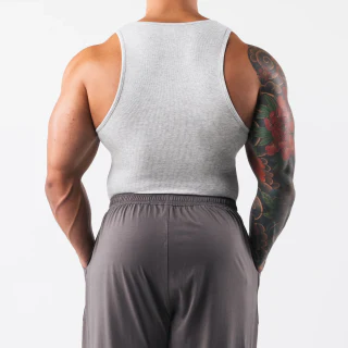 Canotta slim da uomo in cotone/elastan · 6