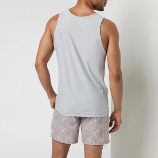 Regata masculina de algodão sem mangas · 2