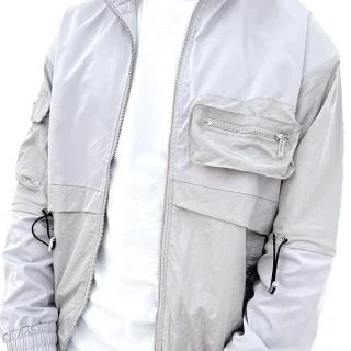 Men's zip-up cargo polyester joggers · 4