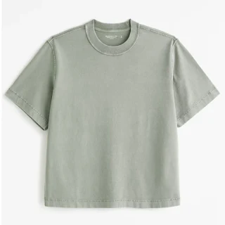 Übergroßes, schweres Baumwoll-T-Shirt mit Rundhalsausschnitt · 4