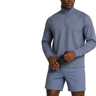 Kapuzenpullover für Herren mit Viertelreißverschluss · 2