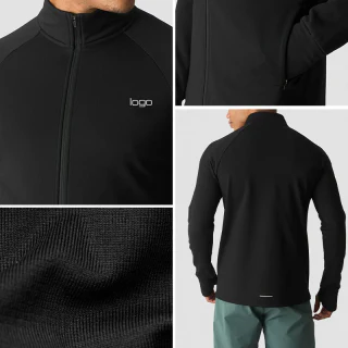 Herren-Jacke aus Polyester/Spandex mit langen Ärmeln und Reißverschluss · 3