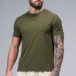 Men's quick-dry lightweight cotton/spandex T-shirt · 1