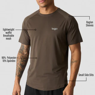 Men's quick-dry waffle-knit T-shirt · 2