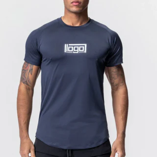 เสื้อยืดไนลอน/สแปนเด็กซ์น้ำหนักเบาแห้งเร็วสำหรับผู้ชาย · 1