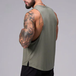 Débardeur sans manches en polyester/élasthanne à séchage rapide pour hommes · 3