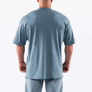 Camiseta masculina oversized de algodão pesado · 4