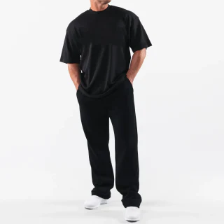 Camiseta masculina oversized de algodão pesado · 5