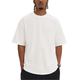 Camiseta oversize de hombre de algodón pesado · 1