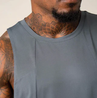 Custom Wholesale Athletic Cotton Spandex Breathable Gym tank Top for Men · 2