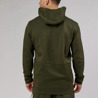 เสื้อฮู้ดผ้าฝ้าย/โพลีเอสเตอร์มีซิปสำหรับผู้ชาย · 3