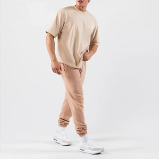 Camiseta masculina oversized de algodão pesado · 4