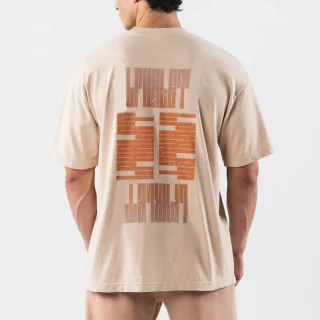 Camiseta masculina oversized de algodão pesado · 5