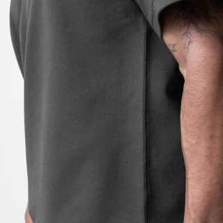 Camiseta masculina oversized de algodão pesado · 5
