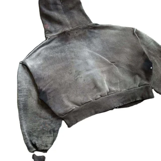 Felpa con cappuccio da uomo in cotone pesante lavaggio acido · 3
