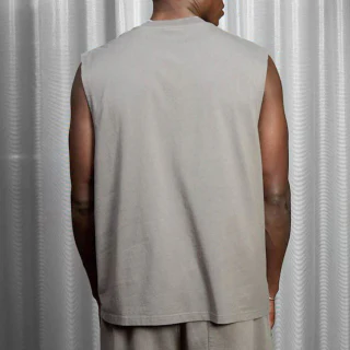 Schnell trocknendes, ärmelloses Tanktop aus Baumwolle/Polyester für Herren · 2