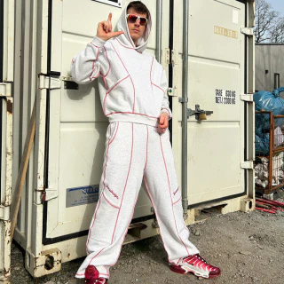 Tuta oversize da uomo in cotone · 3