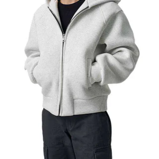 Sweat à capuche zippé épais coupe boxy · 3