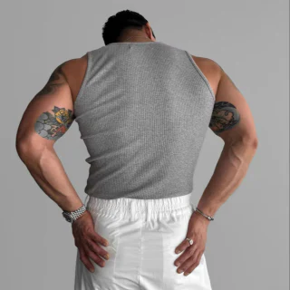 เสื้อกล้ามผ้าฝ้ายแขนกุดผู้ชาย · 230 GSM · 4