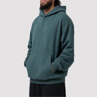 Sweat à capuche oversize en coton/polyester pour homme · 2