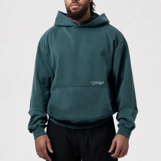 Sweat à capuche oversize en coton/polyester pour homme · 3