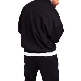 Moletom masculino oversized de algodão/poliéster com zíper · 3