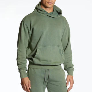 Moletom com capuz oversized pesado masculino · 1