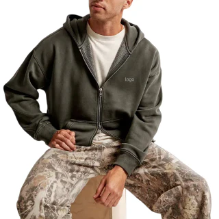 Herren-Kapuzenpullover mit Acid-Waschung · 1