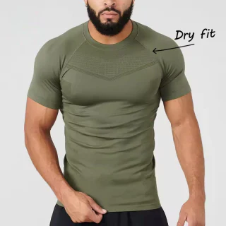 Camiseta masculina de poliéster leve e de secagem rápida · 1