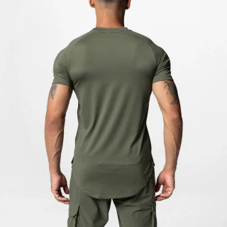 T-shirt da uomo in poliestere/elastan ad asciugatura rapida · 2