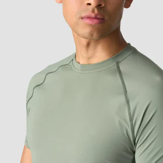 חולצת טריקו raglan פוליאסטר/ספנדקס בגזרת צווארון דק לגברים · 2