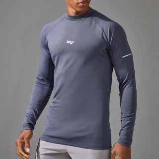 Camiseta masculina de manga comprida com corte justo e secagem rápida · 1
