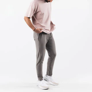 Men's slim-fit nylon/spandex joggers · 3