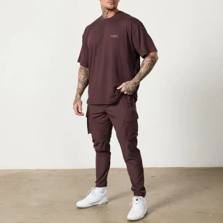 Camiseta masculina oversized de algodão pesado · 3