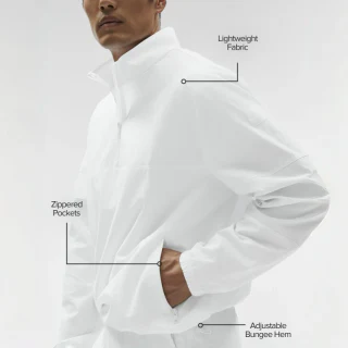 Men's lightweight half-zip nylon jacket · 2