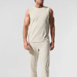 Schnell trocknendes, leichtes Tanktop aus Baumwolle/Spandex für Herren · 4