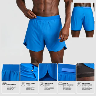 Short homme en polyester à séchage rapide · 2