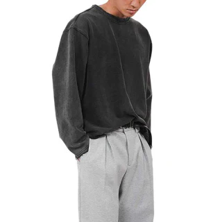 เสื้อยืดผ้าฝ้ายเนื้อหนาทรงกล่องขนาดใหญ่ · 300 GSM · 4
