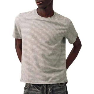 Camiseta masculina de algodão com gola redonda · 1