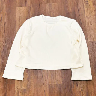 T-shirt oversize en maille gaufrée Boxy Fit en coton · 6