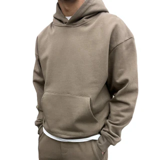Sweat à capuche oversize en coton pour homme · 1