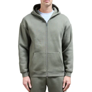 Sweat à capuche zippé oversize pour homme · 1