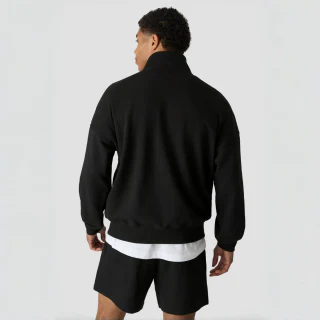 Men's quarter-zip cotton/polyester hoodie · 3
