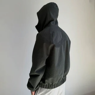 Schwerer Kapuzenpullover aus Waffelstrick · 3